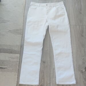 Jones New York Women's Straight Leg White Jeans